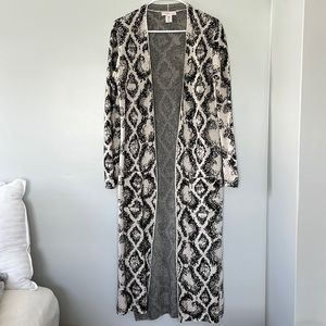 Long Cardigan, Size Medium